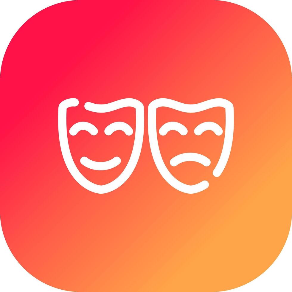 Theatermasken kreatives Icon-Design vektor