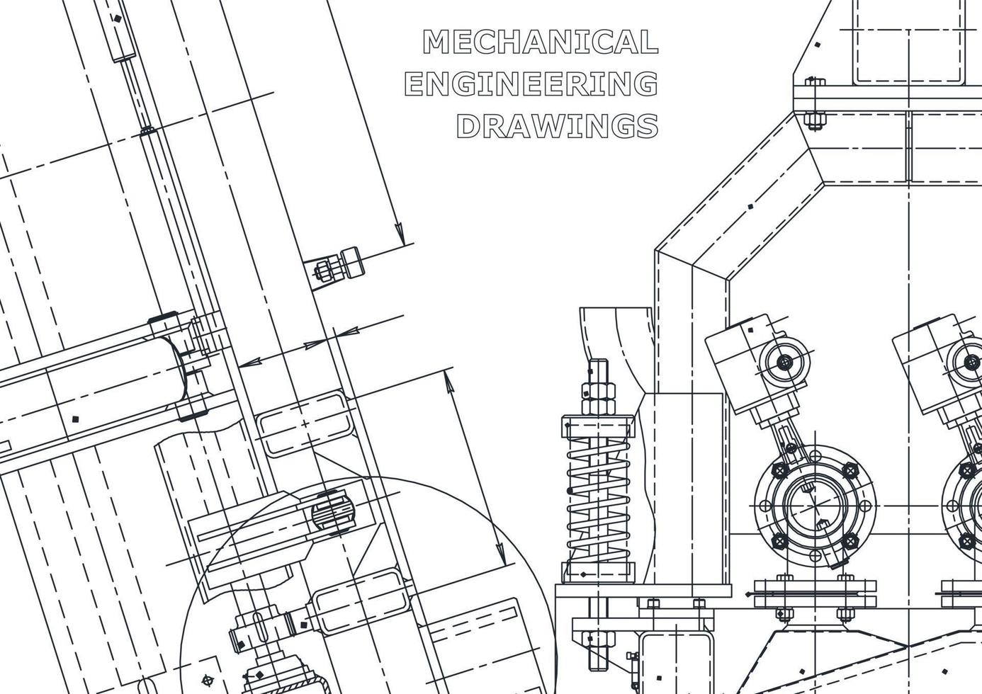 Vektor-Banner. technische Zeichnung. mechanischer Instrumentenbau vektor