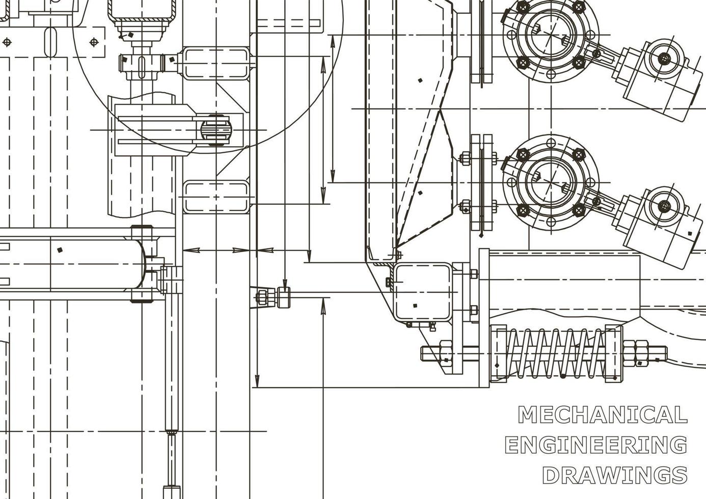 Vektor-Banner. technische Zeichnung. mechanischer Instrumentenbau vektor