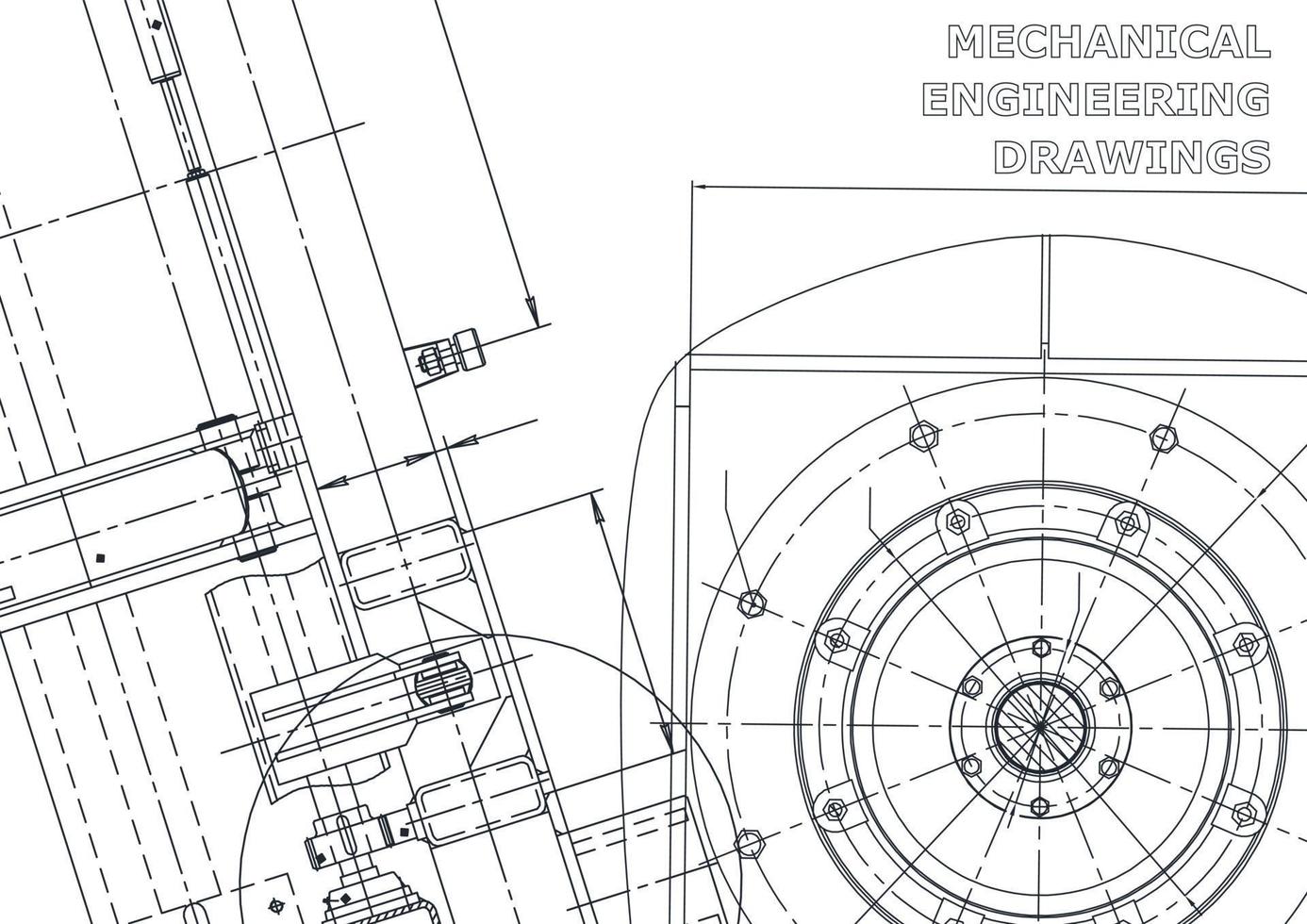 Vektor-Banner. technische Zeichnung. mechanischer Instrumentenbau vektor