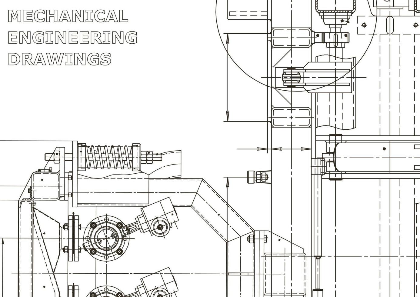 vektor banner. teknisk ritning. tillverkning av mekaniska instrument