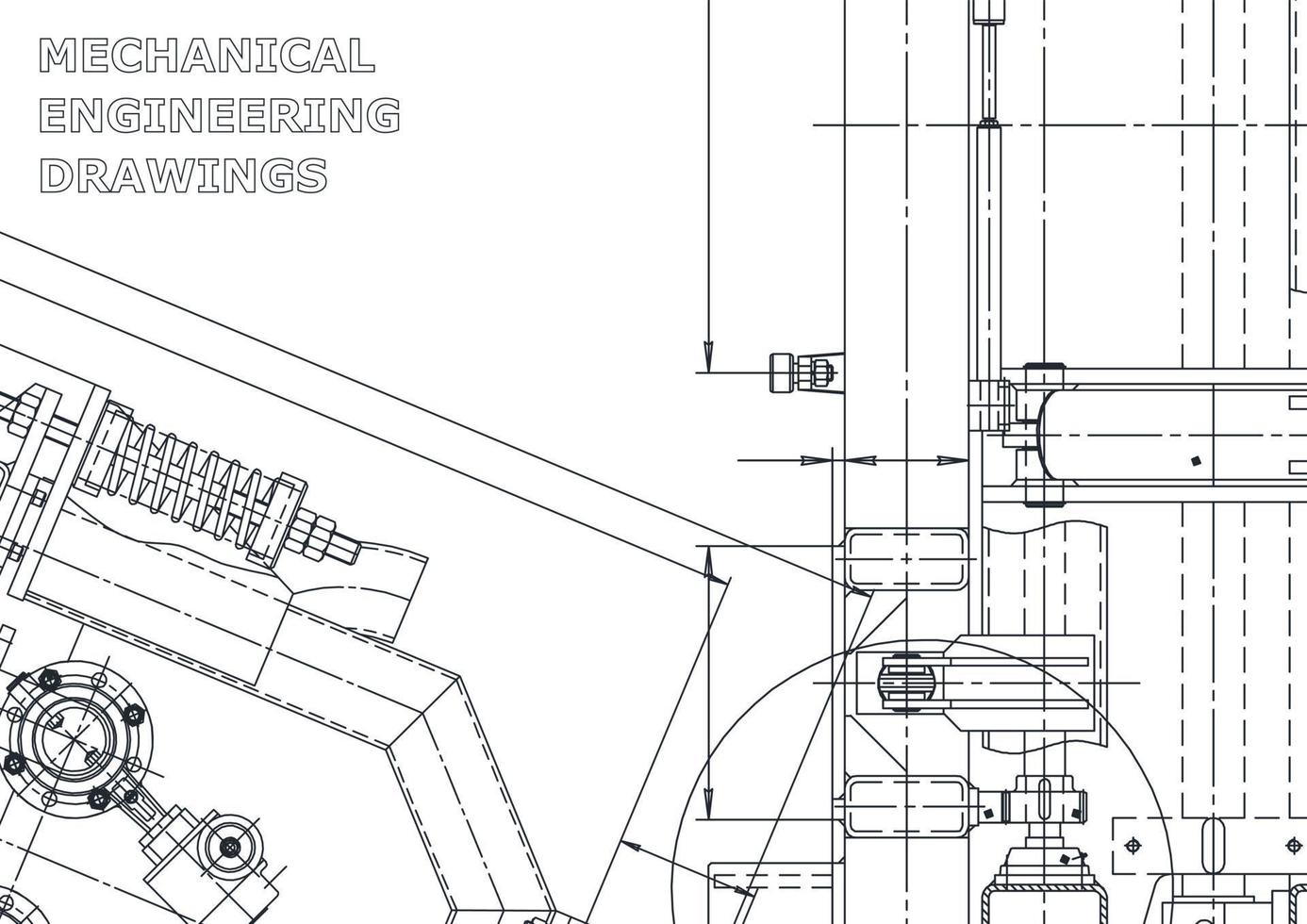 Vektor-Banner. technische Zeichnung. mechanischer Instrumentenbau vektor