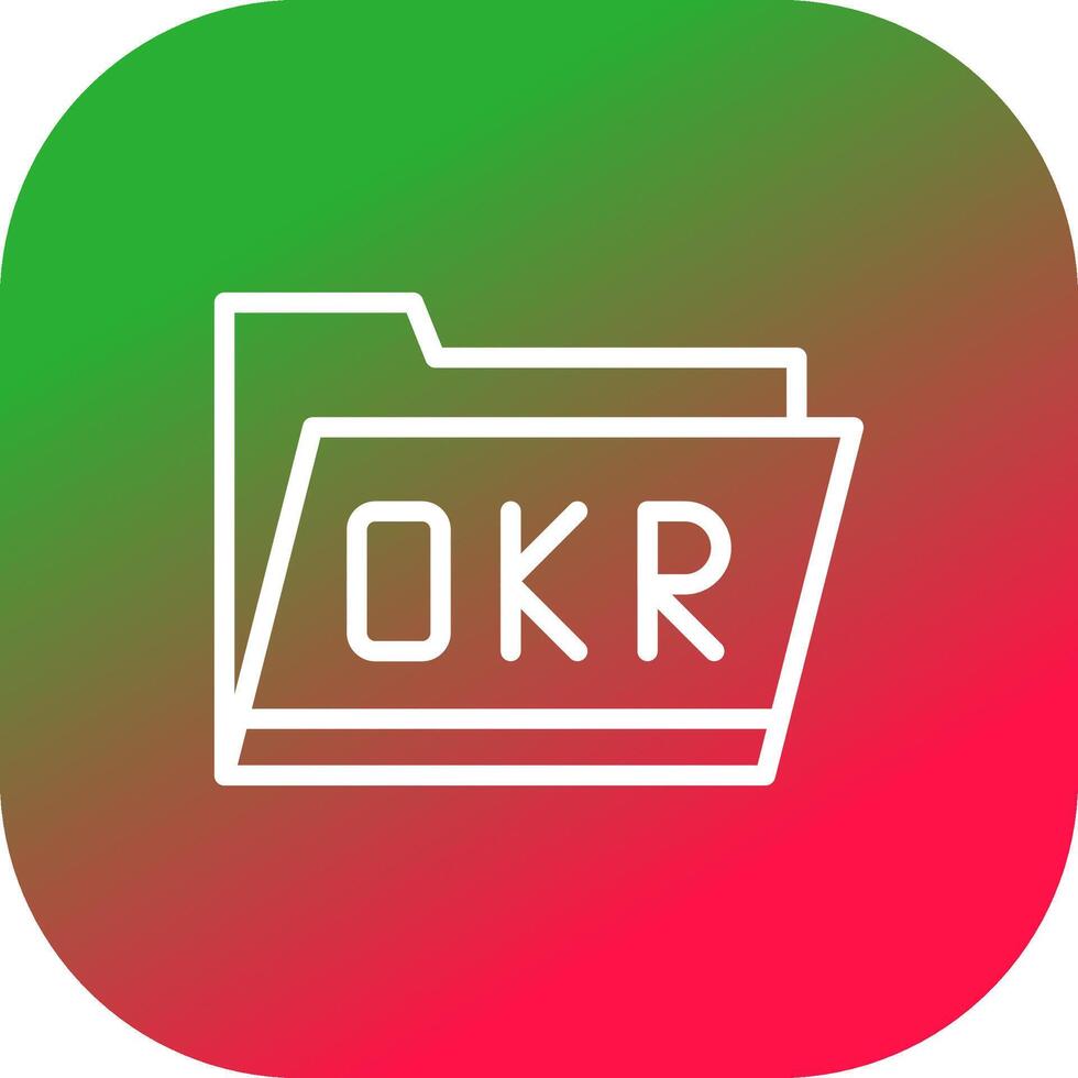 okr mapp kreativ ikon design vektor