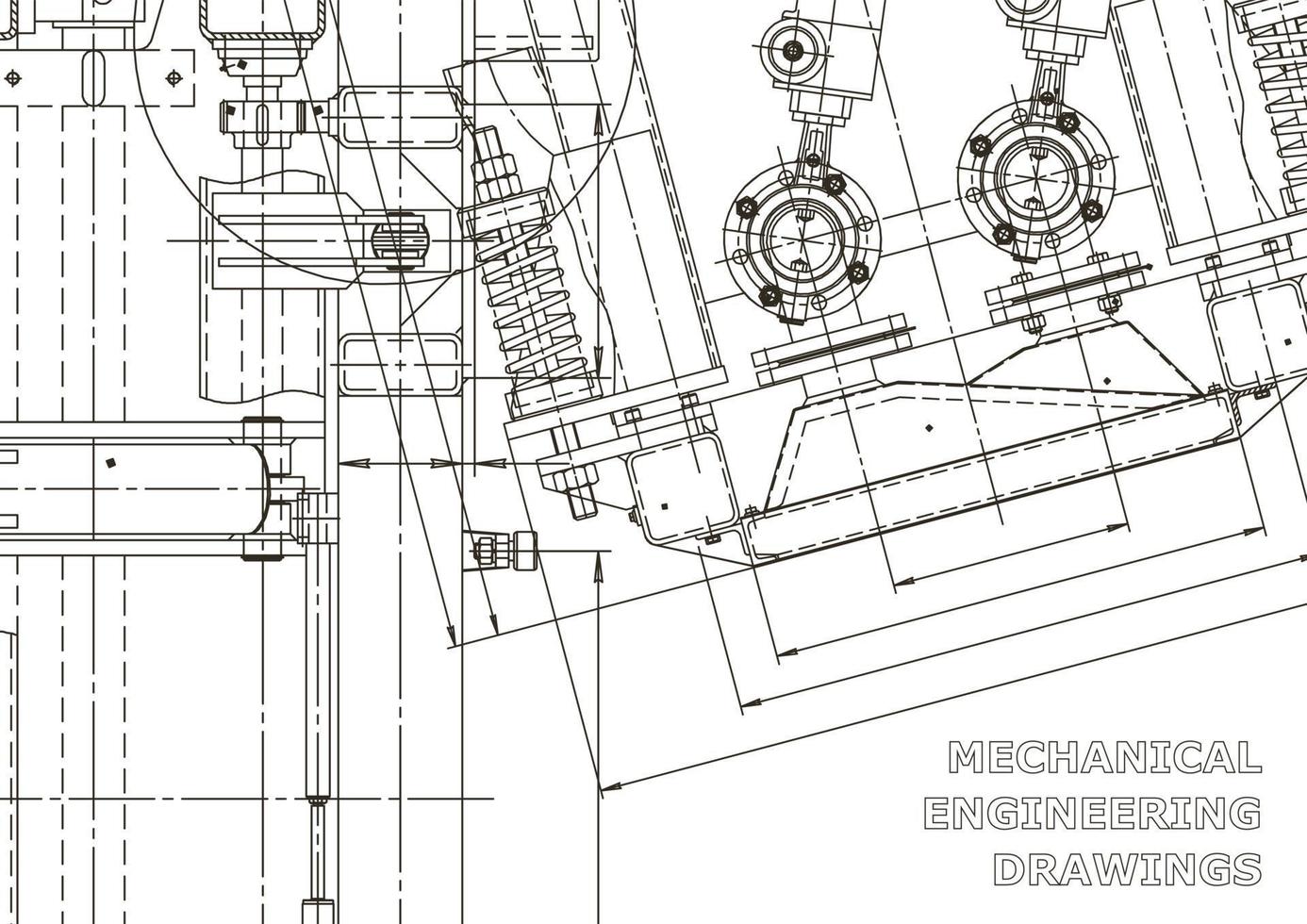 Vektor-Banner. technische Zeichnung. mechanischer Instrumentenbau vektor