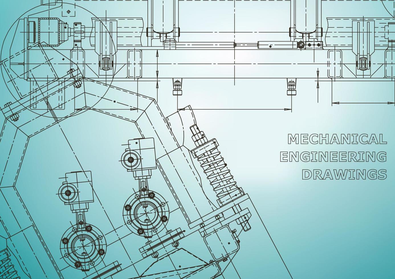 Blaupause, Skizze. Vektor-Engineering-Illustration. Cover, Flyer, Banner, Hintergrund vektor