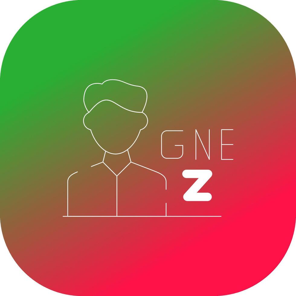 gen z männlich kreativ Symbol Design vektor