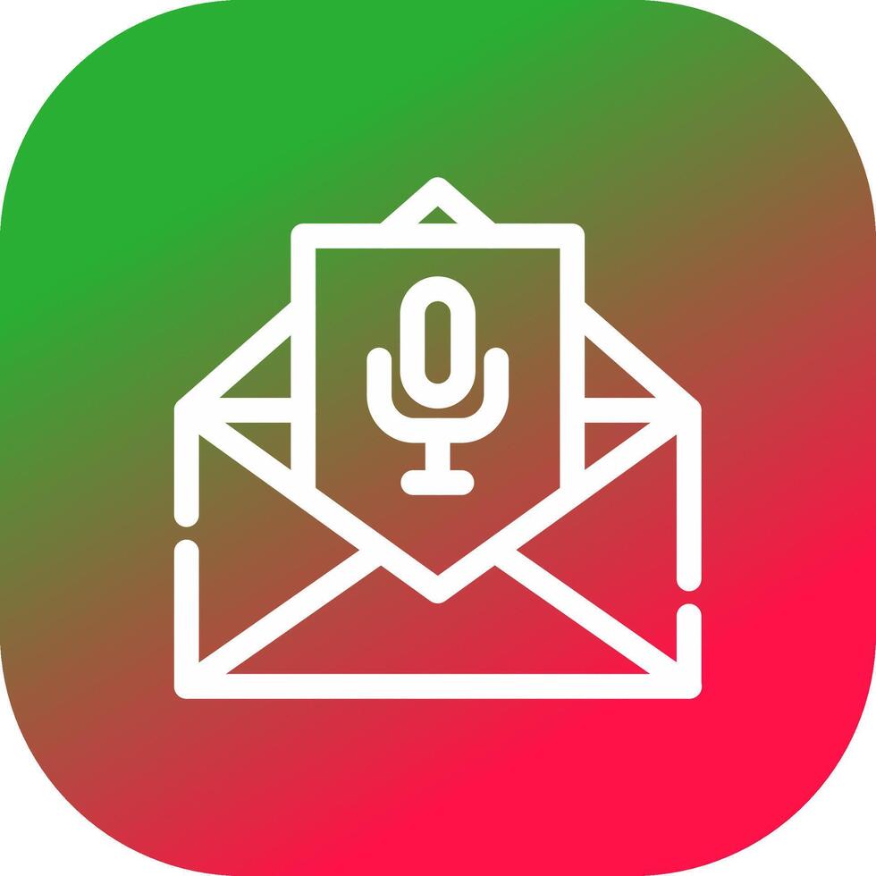 Voice-E-Mail kreatives Icon-Design vektor