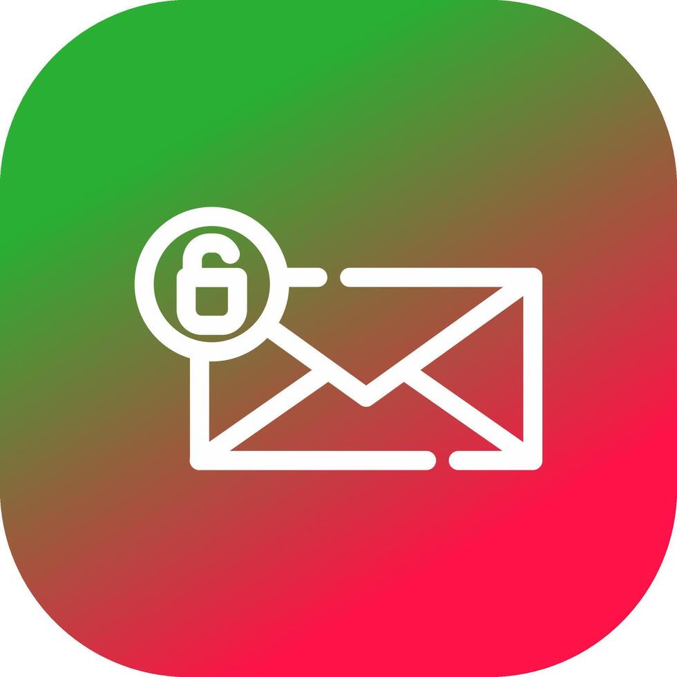 Entsperren Sie das kreative Icon-Design für E-Mails vektor