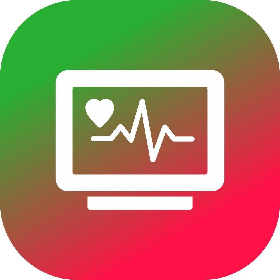 EKG-Monitor kreatives Icon-Design vektor