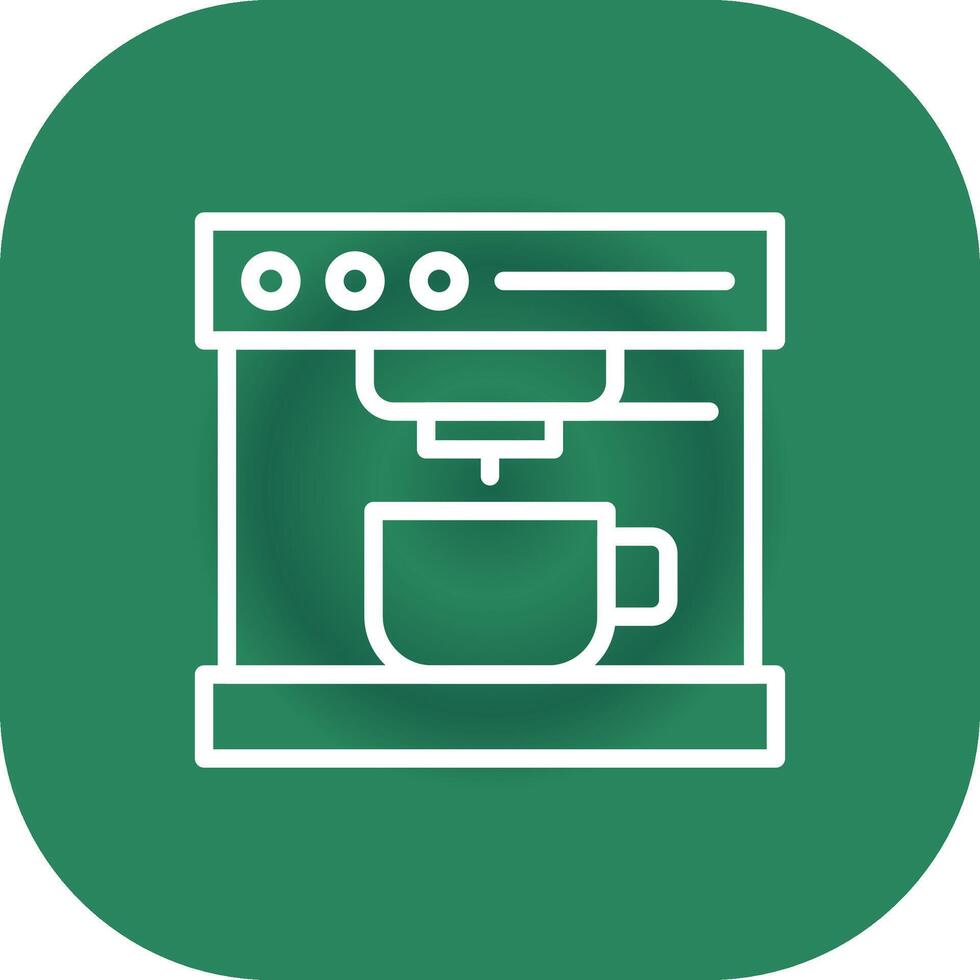 Kaffeemaschine kreatives Icon-Design vektor