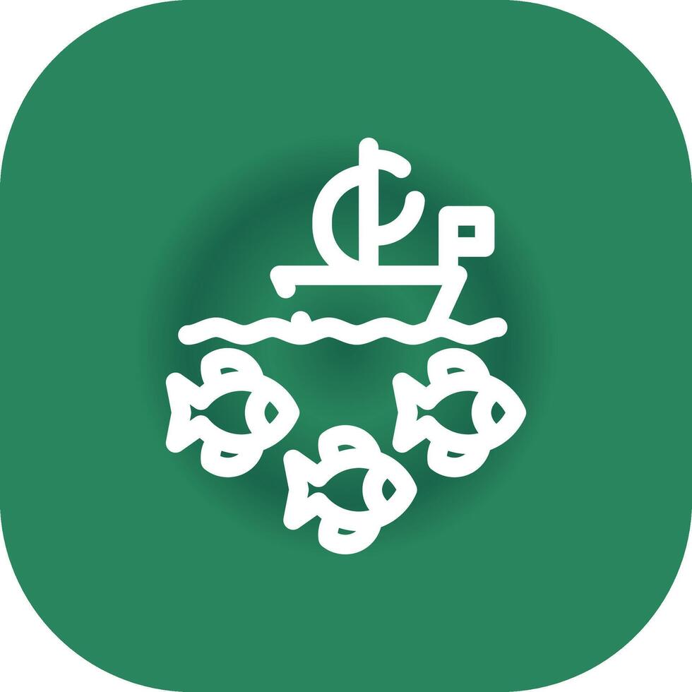 Fischerboot kreatives Icon-Design vektor