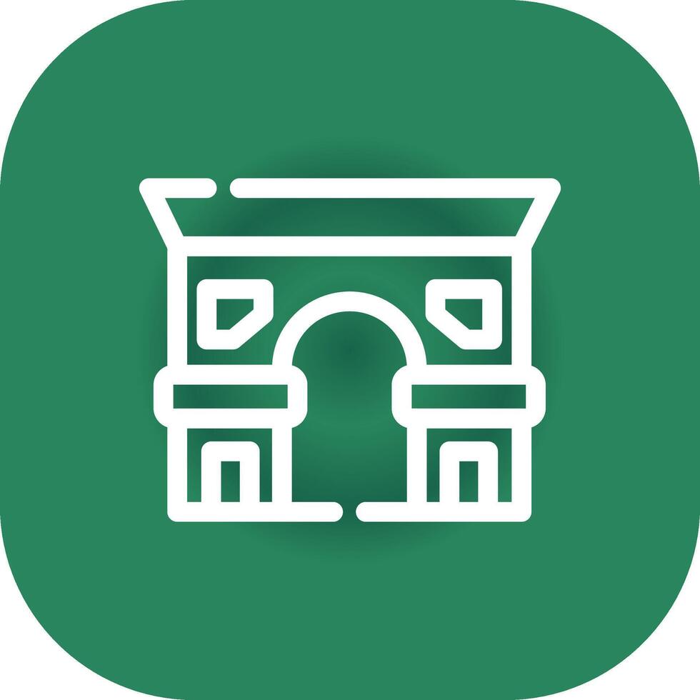 Arc de Triomphe kreatives Icon-Design vektor