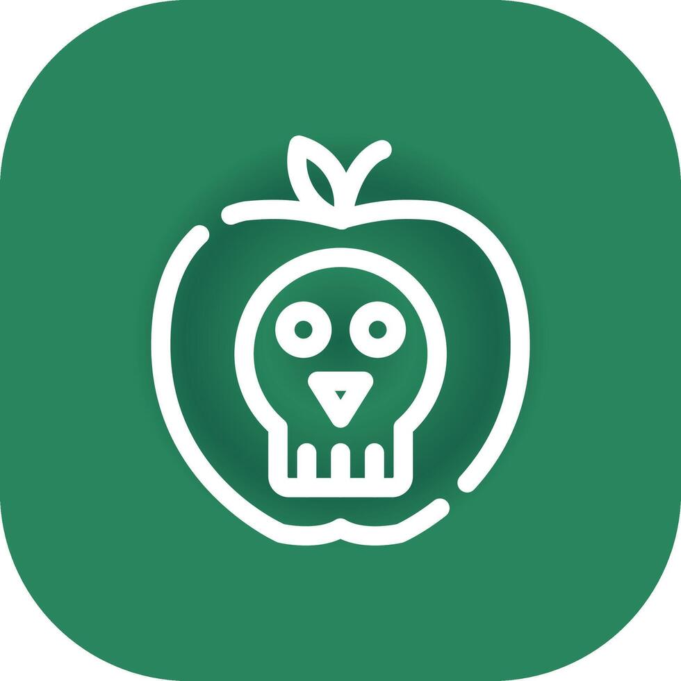 kreatives Icon-Design mit vergiftetem Apfel vektor