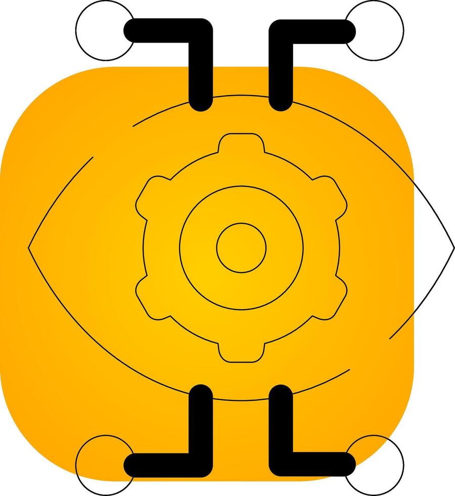 Robotik Auge kreativ Symbol Design vektor