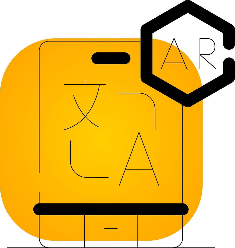 ar översättning kreativ ikon design vektor