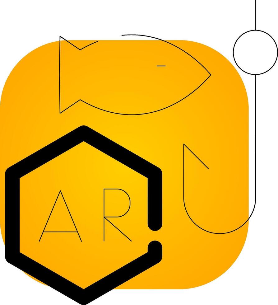 ar Angeln kreativ Symbol Design vektor