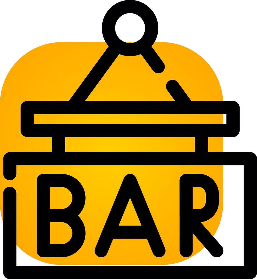 Bar-Schild kreatives Icon-Design vektor