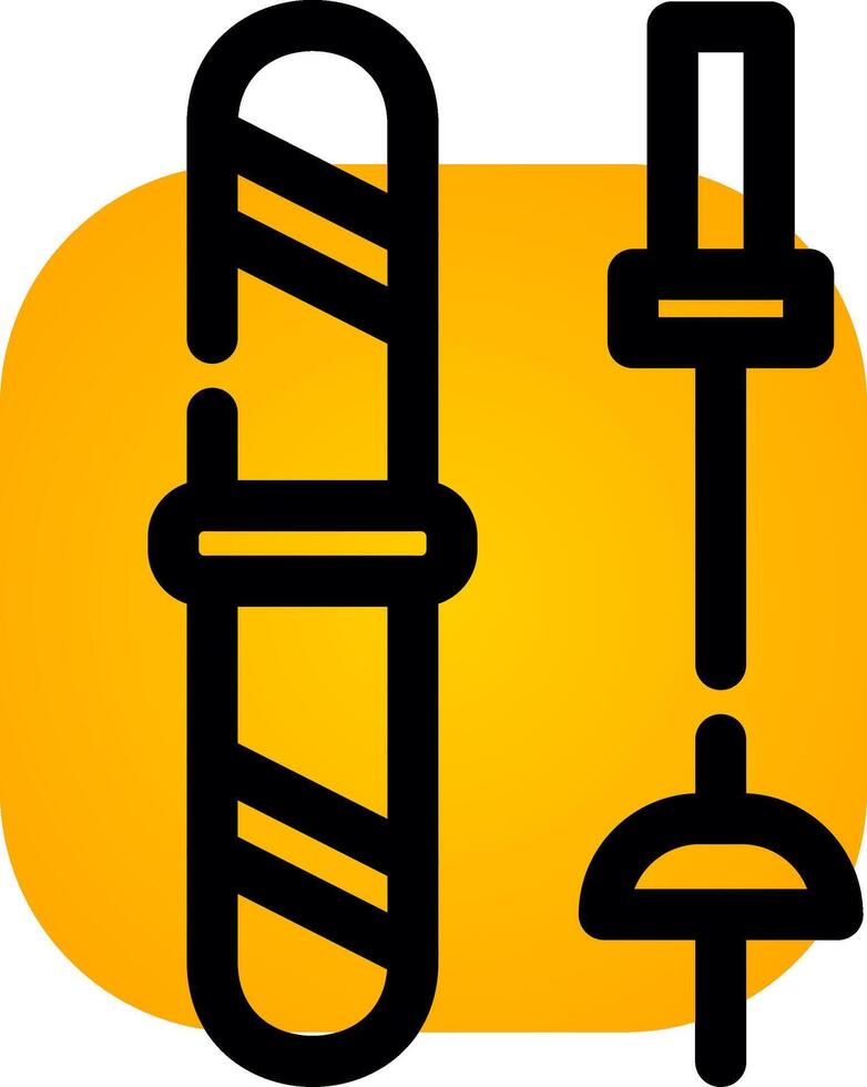 åka skidor Utrustning kreativ ikon design vektor