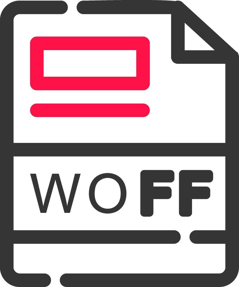 woff kreativ ikon design vektor