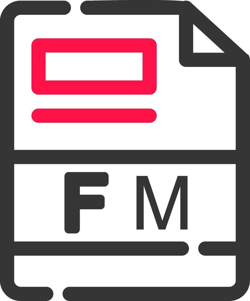 fm kreativ ikon design vektor