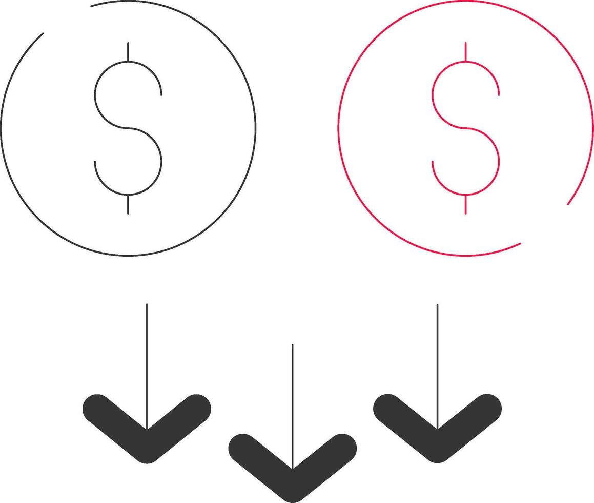 niedrig Anfang Kosten kreativ Symbol Design vektor