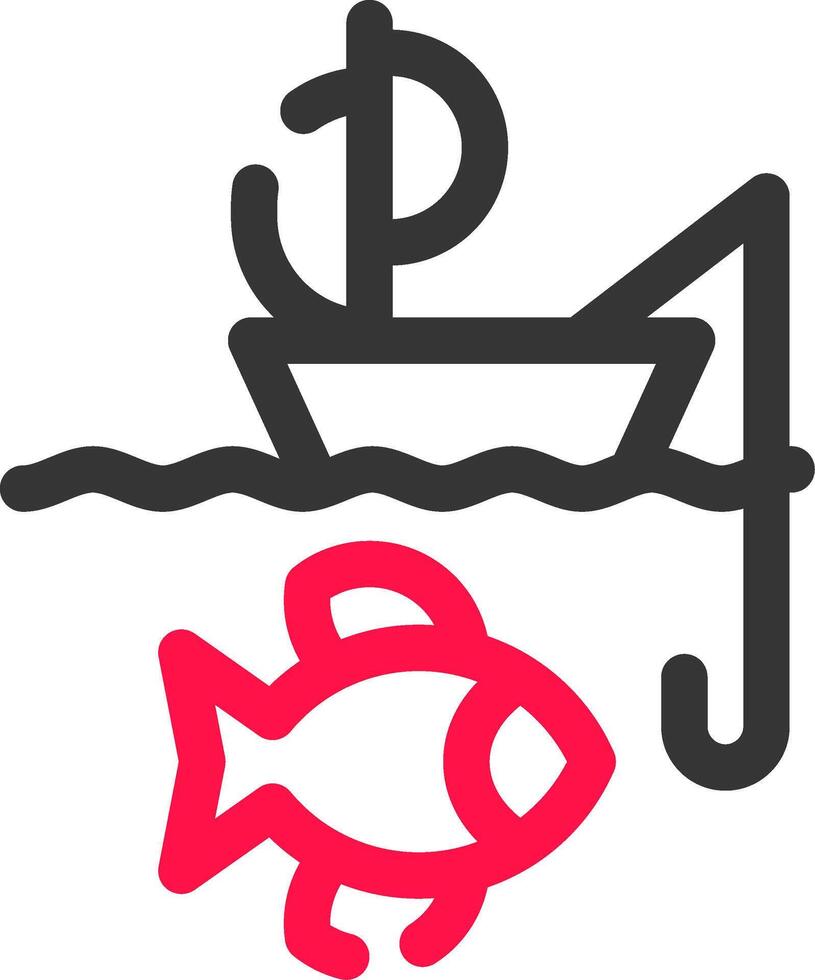 kajak fiske kreativ ikon design vektor