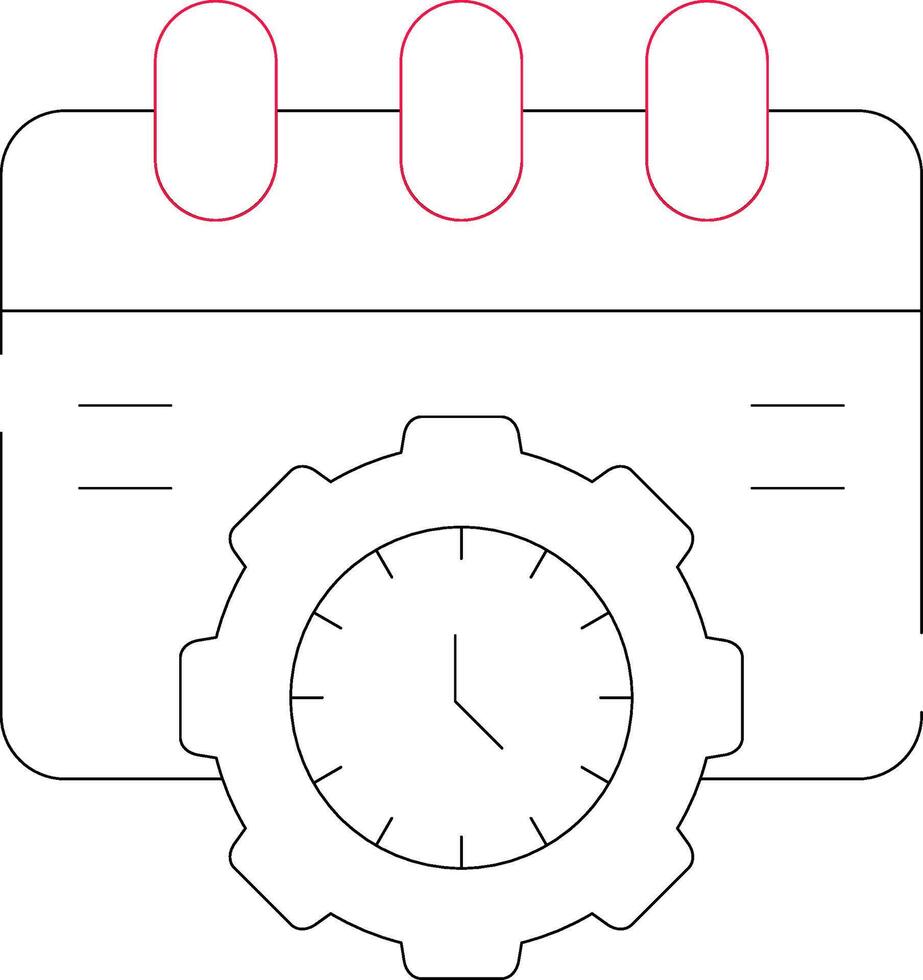 Zeitplan Verfahren kreativ Symbol Design vektor