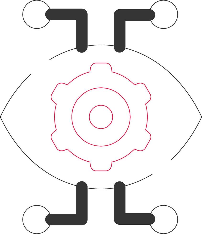 Robotik Auge kreativ Symbol Design vektor