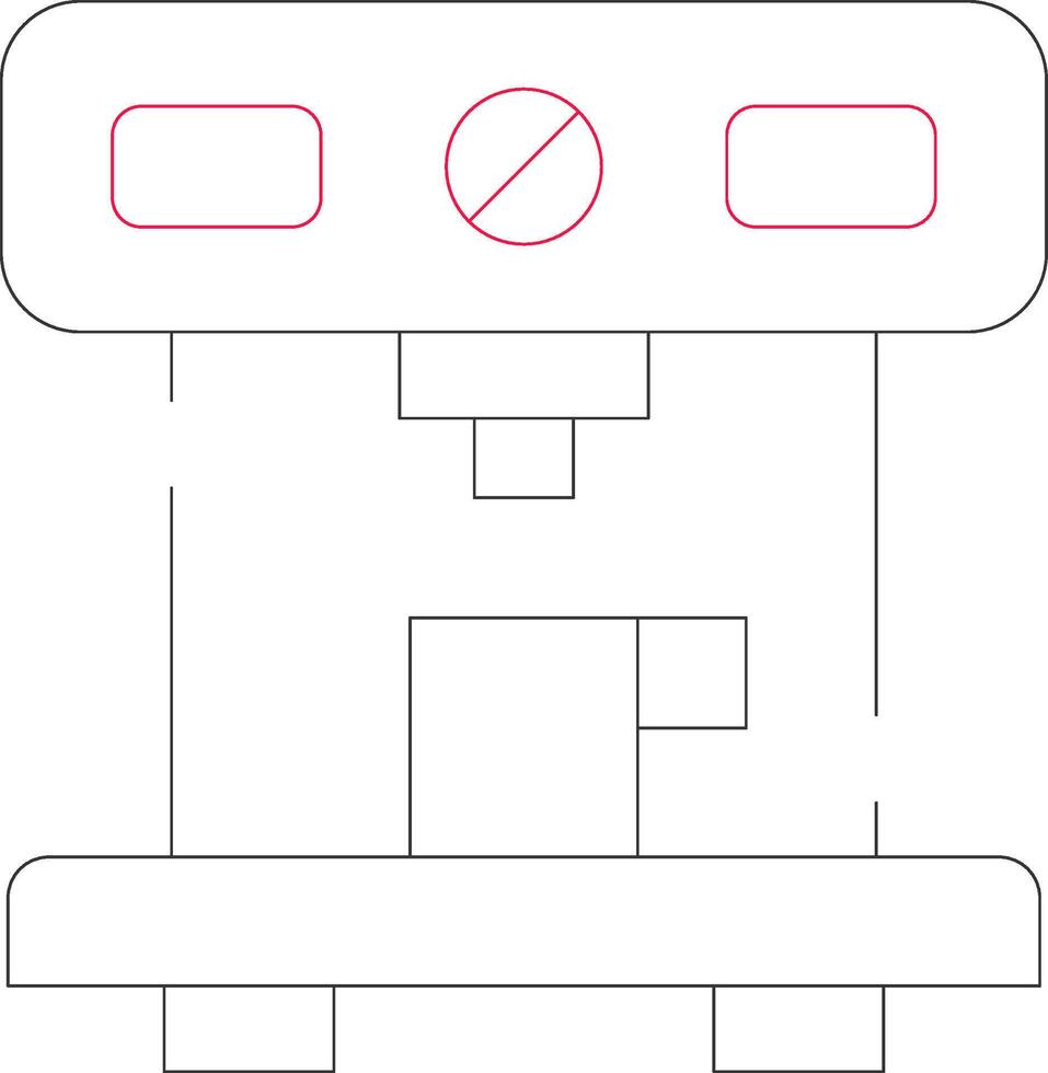 Kaffeemaschine kreatives Icon-Design vektor