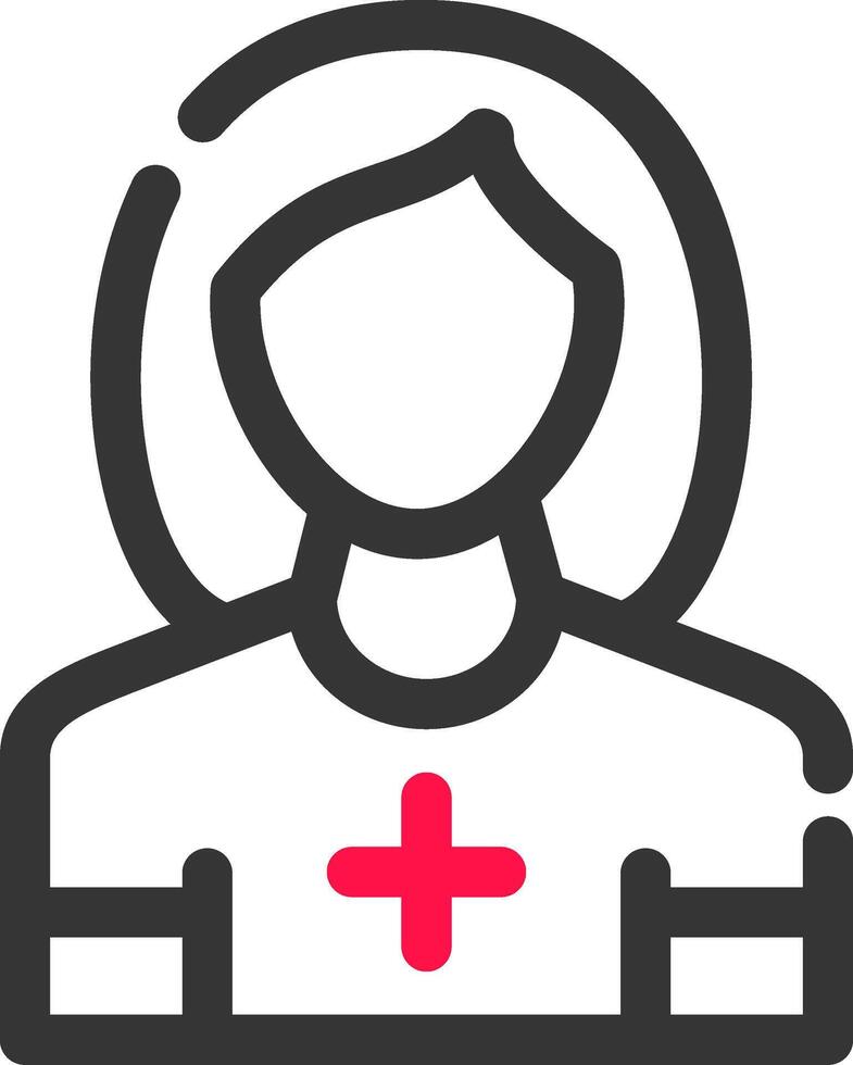 sjuksköterska kreativ ikon design vektor