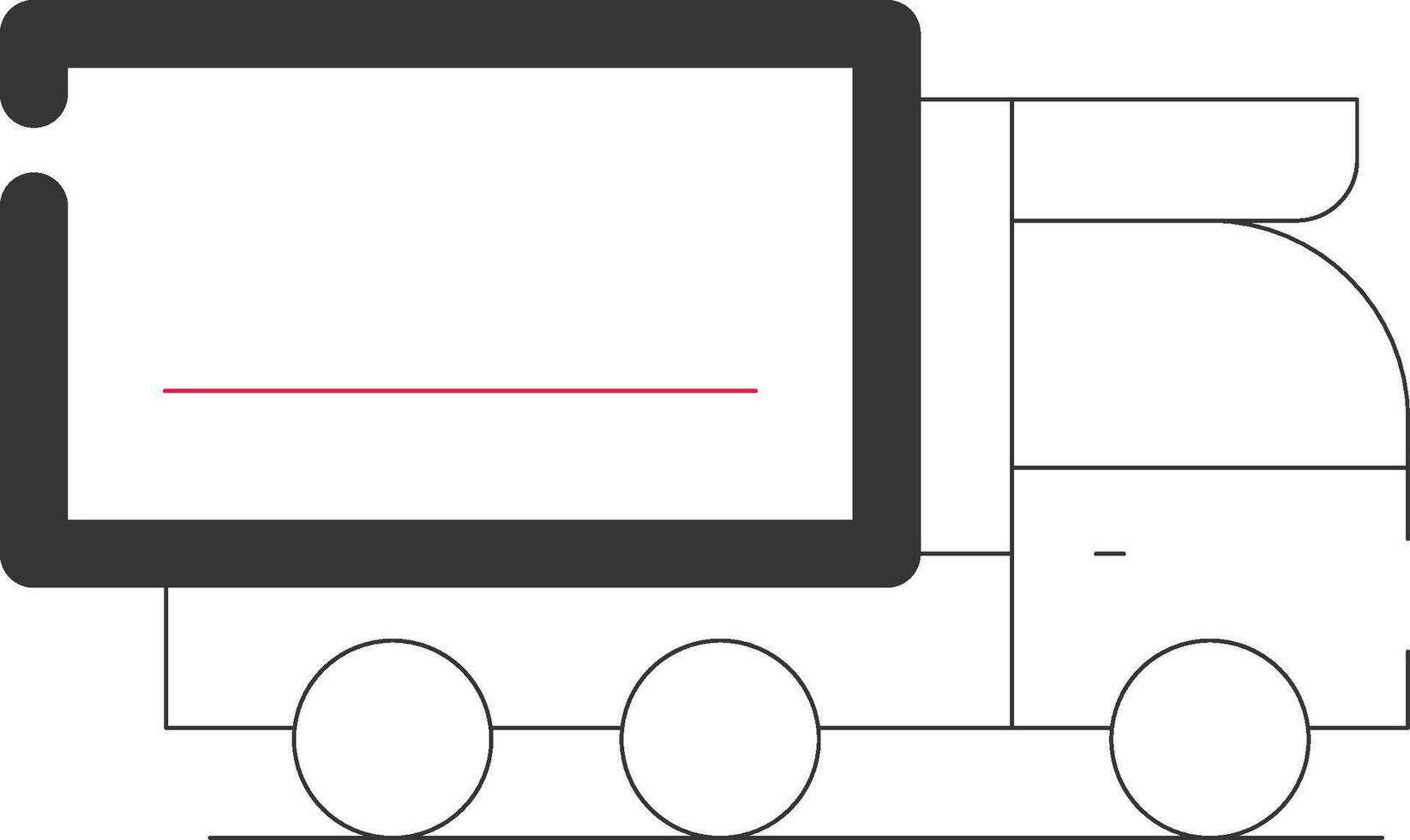 Fracht-LKW kreatives Icon-Design vektor