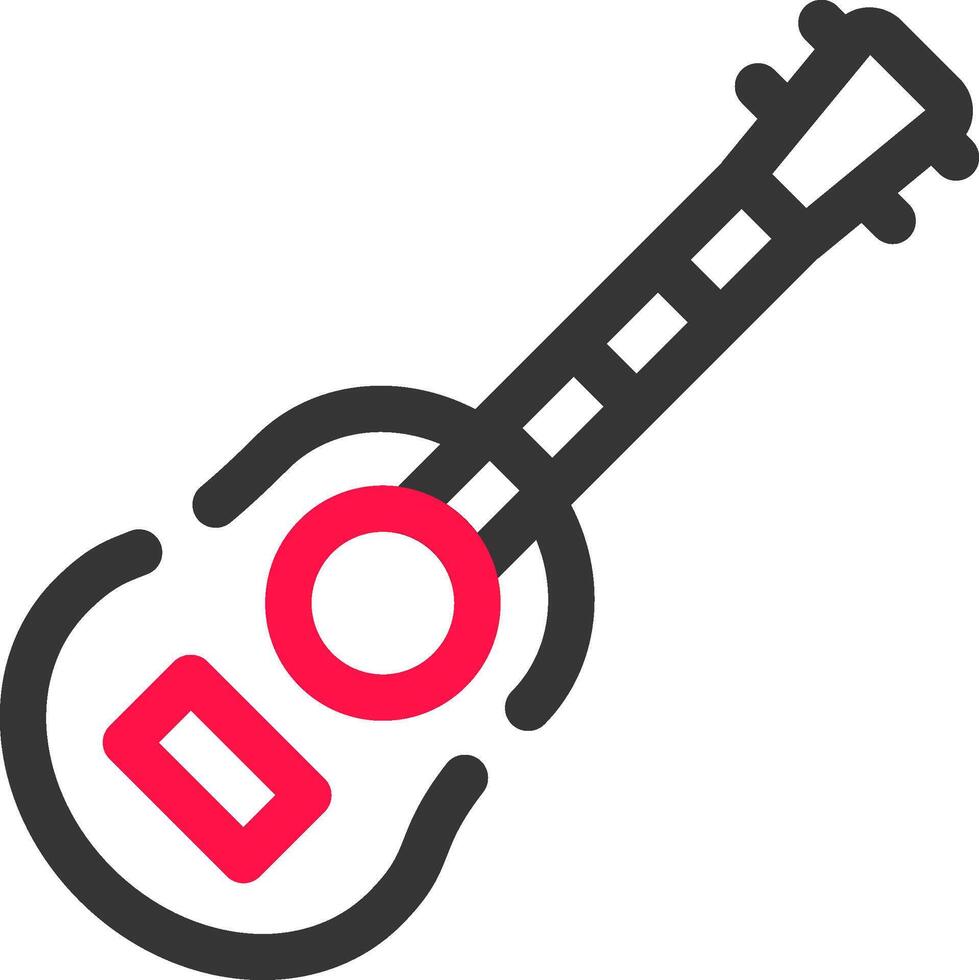 Akustikgitarre kreatives Icon-Design vektor