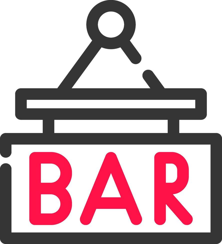 Bar-Schild kreatives Icon-Design vektor