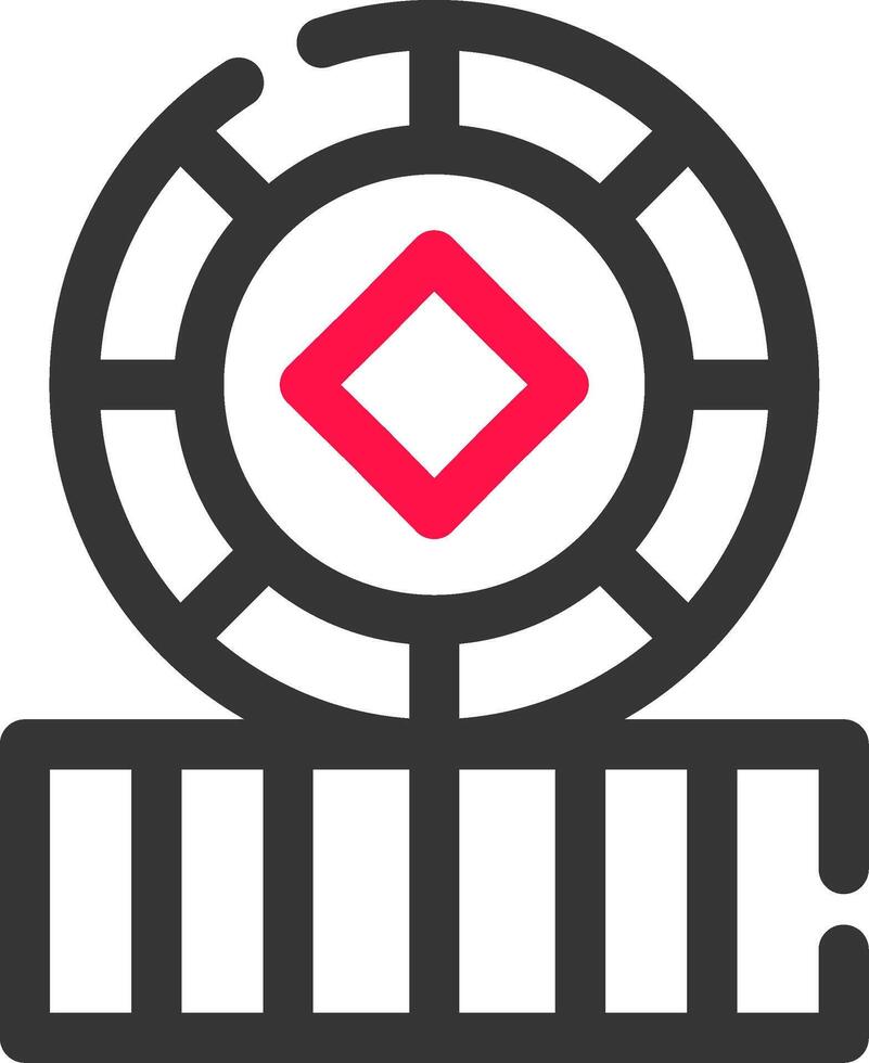 Casino-Chip kreatives Icon-Design vektor