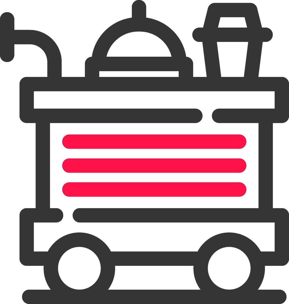 Food Trolley kreatives Icon-Design vektor