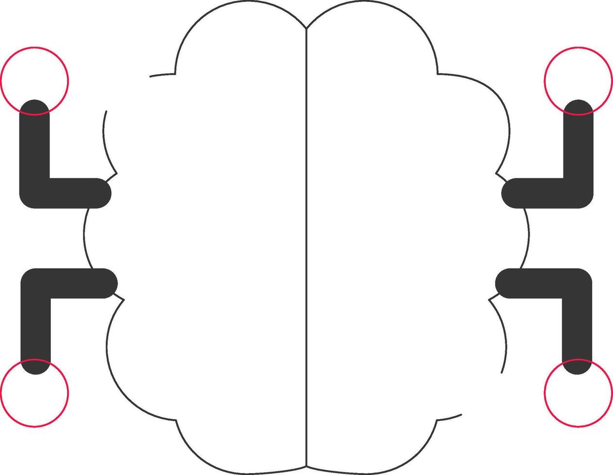 Neuronen Schaltkreis kreativ Symbol Design vektor