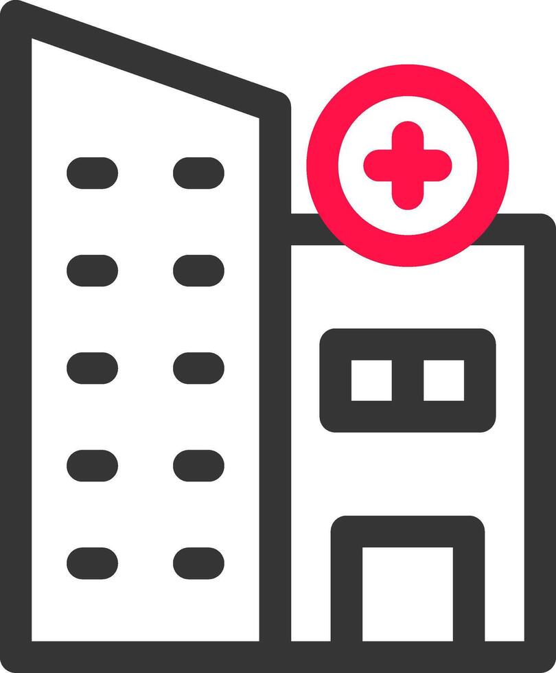 kreatives Icon-Design für Krankenhausimmobilien vektor