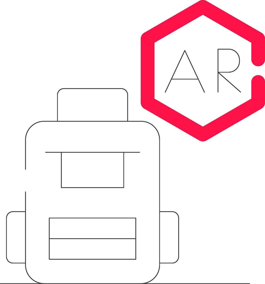 ar Rucksack kreativ Symbol Design vektor