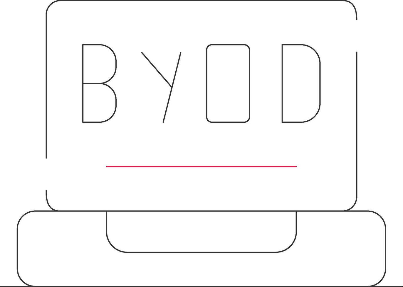 byod Tour kreativ Symbol Design vektor