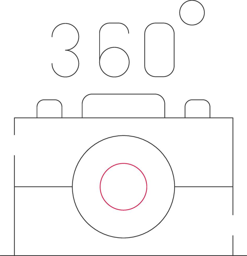 360 Kamera kreativ Symbol Design vektor