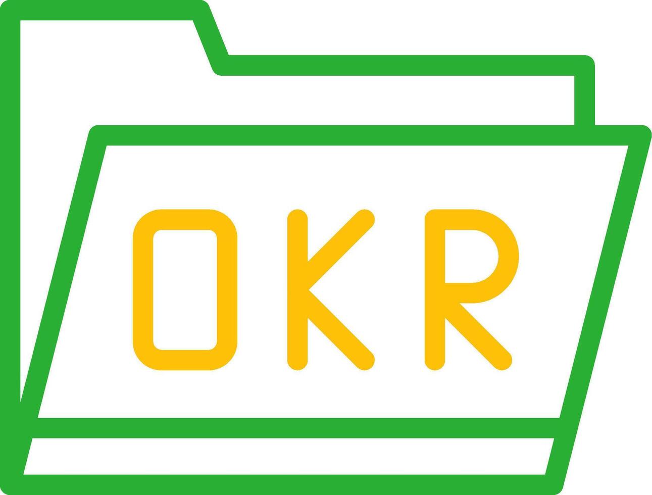 okr mapp kreativ ikon design vektor