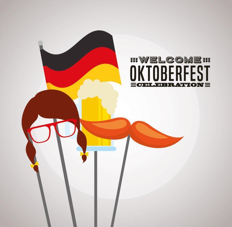 oktoberfest firande illustration, öl festival design vektor