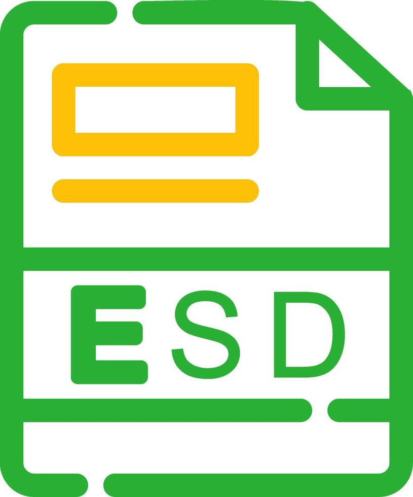 esd kreativ Symbol Design vektor