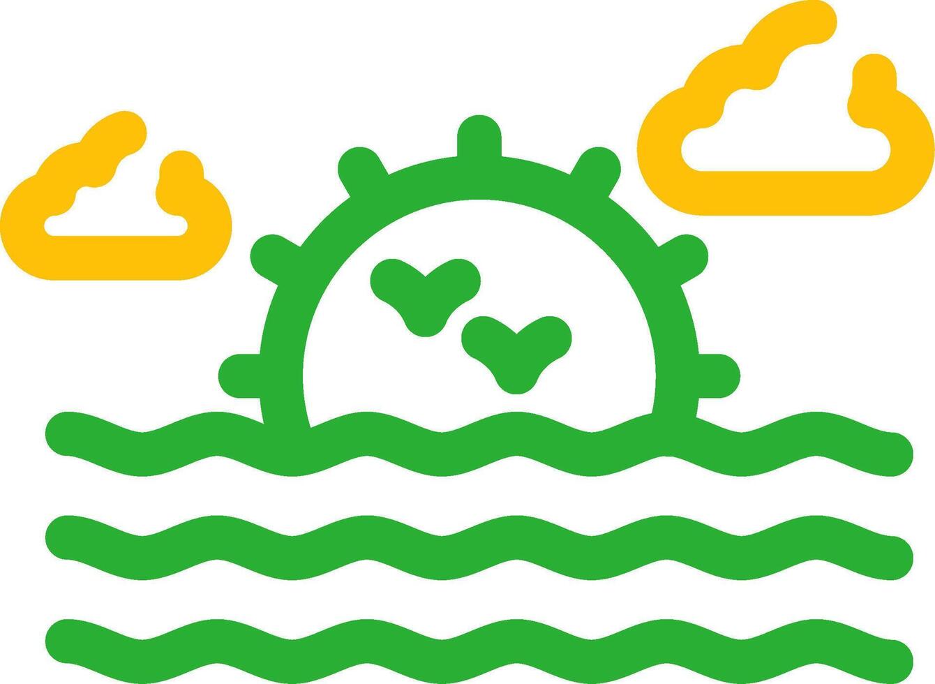 Meer Landschaft kreativ Symbol Design vektor