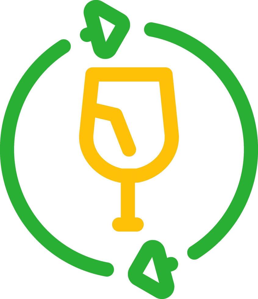 Glas recyceln kreativ Symbol Design vektor