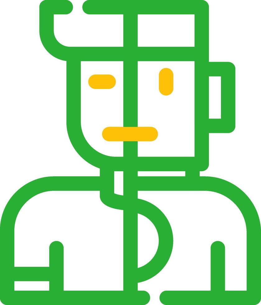 humanoides kreatives Icon-Design vektor