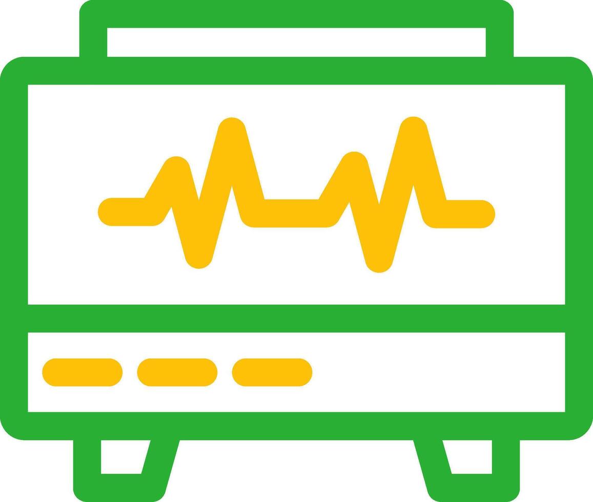 EKG-Monitor kreatives Icon-Design vektor