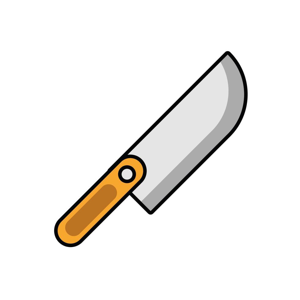 Messer Waffe Halloween Zubehör Symbol vektor