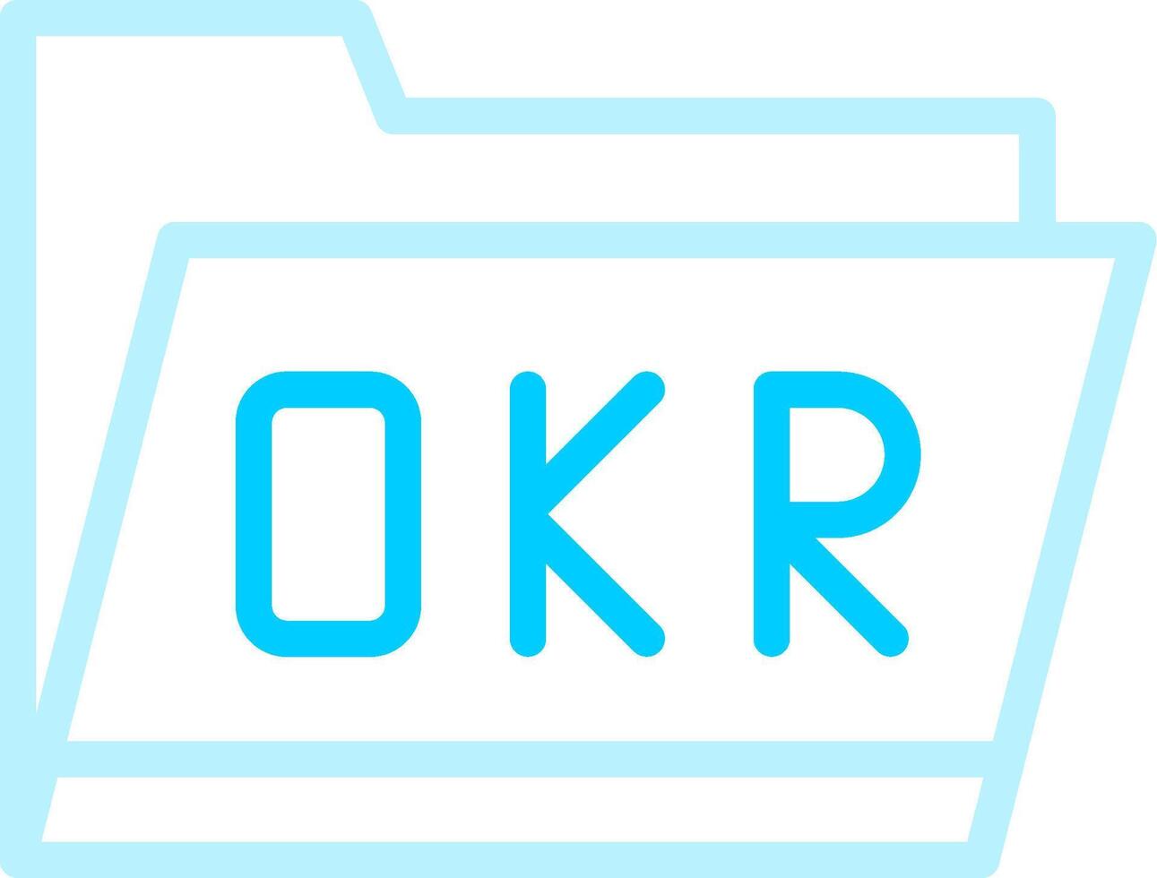 okr mapp kreativ ikon design vektor