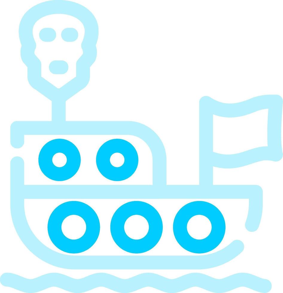 Piratenschiff kreatives Icon-Design vektor